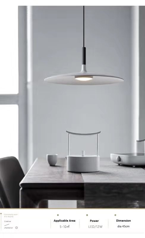 HANGLAMP VLIEGENDE SCHOTEL Ø350 DIM WIT - Afbeelding 3