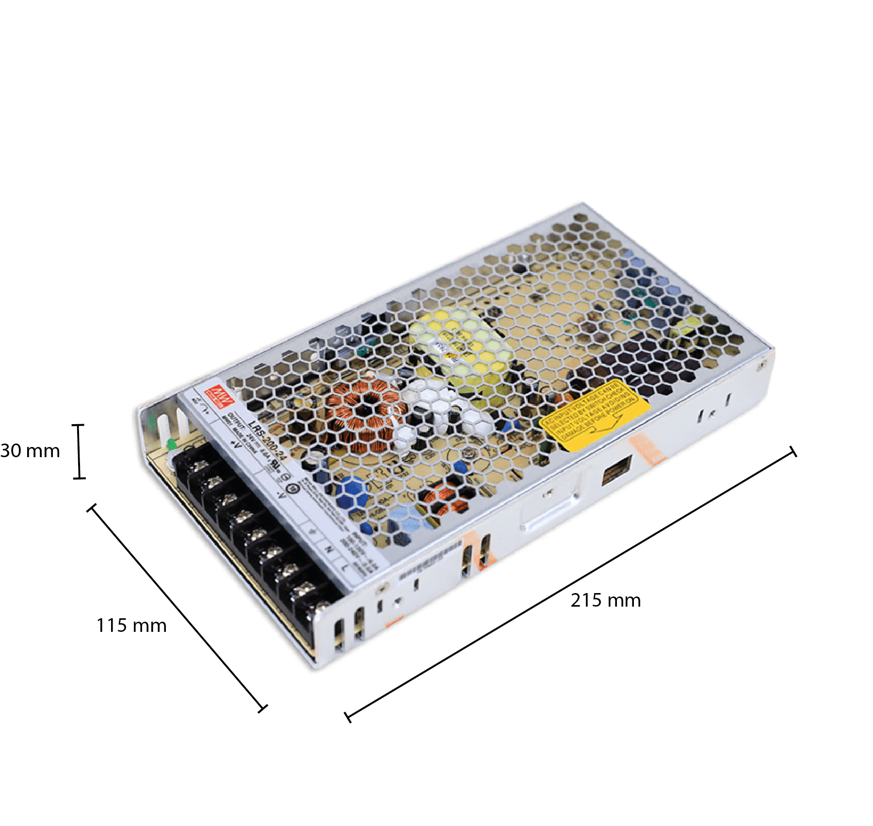 24V MEANWELL DRIVER IP20 200W - Afbeelding 2