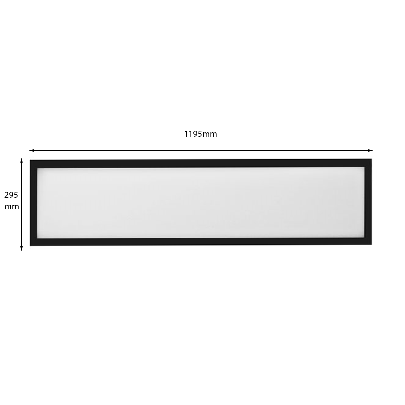 SIDE-LIT PANEEL | DESDE | 120X30CM | 36W | ZWART - Afbeelding 7