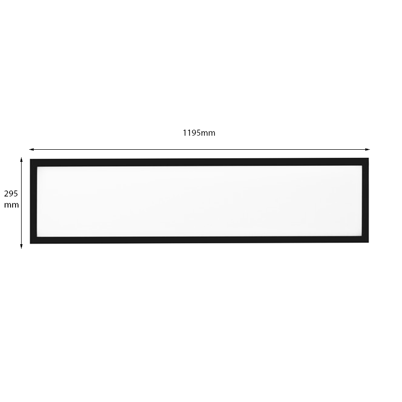 SIDE-LIT PANEEL | DESDE | 120X30CM | 36W | ZWART - Afbeelding 2