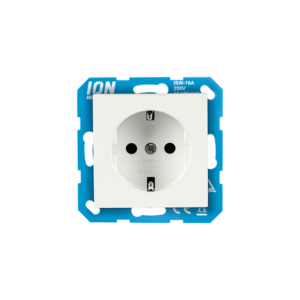 ION INDUSTRIES | WANDCONTACTDOOS | RA MET ANRAAKBEVEILIGING | E1 | MAT ALPIN WIT