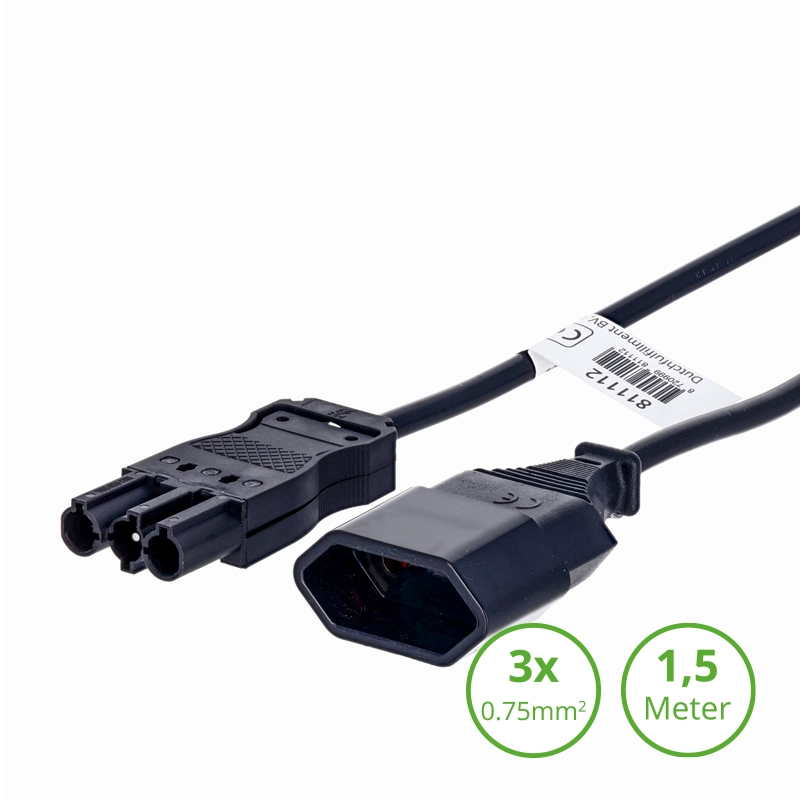 3-SWP MALE NAAR EURO VERLOOPSNOER | 1.5 METER | 3×0.75mm²