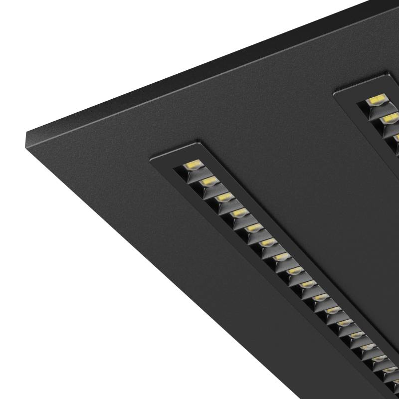 LED LOUVRE PANEEL | NOVA | 60X60CM | 36W | CCT-SWITCH | ZWART - Afbeelding 2