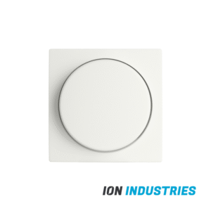 ION INDUSTRIES | Centraalplaat Dimmerknop Enkelvoudig t.b.v. Indicatielamp V1 /J1 Mat Alpin Wit