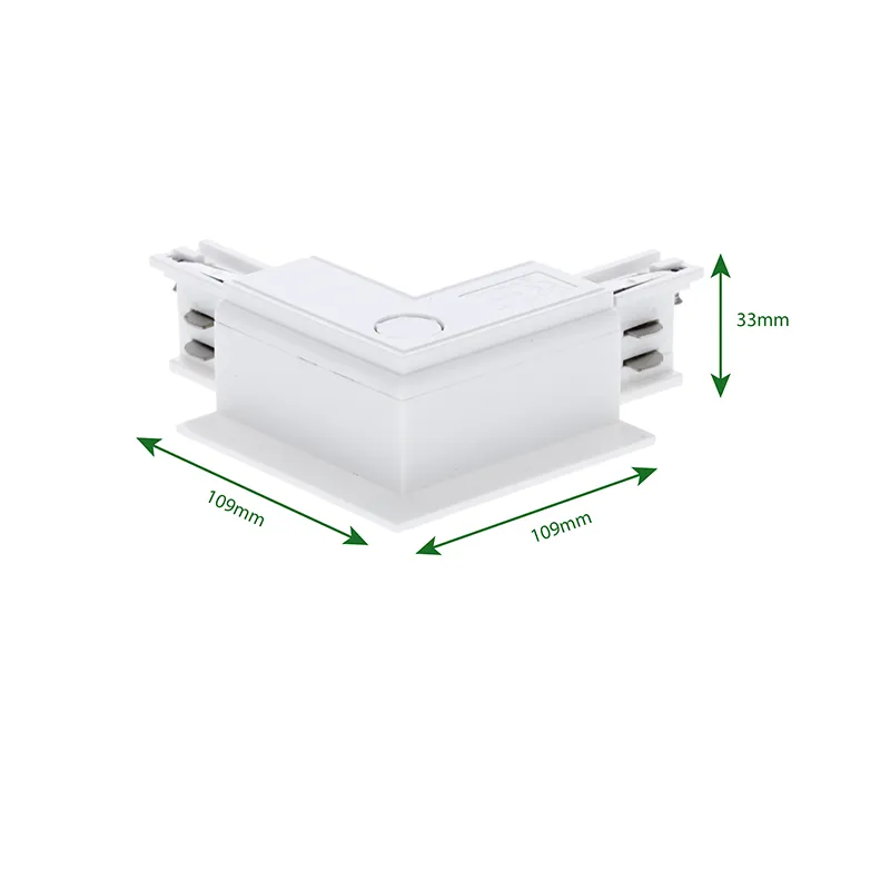 INBOUW 3-FASE | L-VORM CONNECTOR | OUTSIDE | WIT - Afbeelding 3