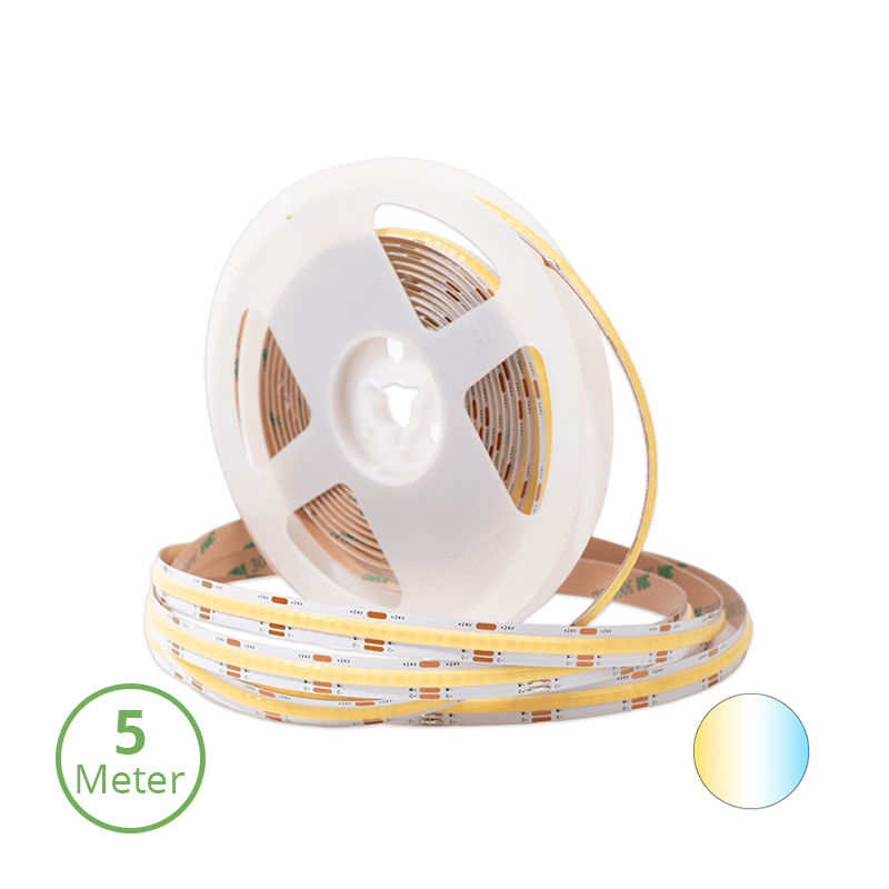 COB LEDSTRIP | 24V | IP65 | 5M | 5-25W/M | CCT
