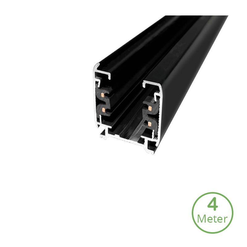 3-FASE RAIL | 400CM | ZWART ( VERZENDKOSTEN €15,- PER ORDER 1x / Na berekening )
