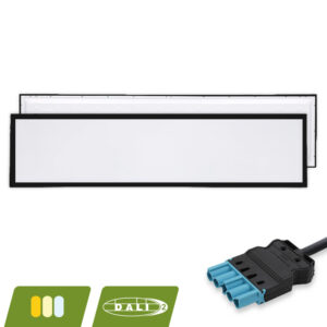 BACK-LIT LED PANEEL | EUROPA ZWART | 120X30CM | 30W | DALI | CCT-SWITCH | MET 5-SWP SNOER