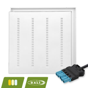 LOUVRE LED PANEEL | NOVA WIT | 60X60CM | 30W | DALI | CCT-SWITCH | MET 5-SWP SNOER