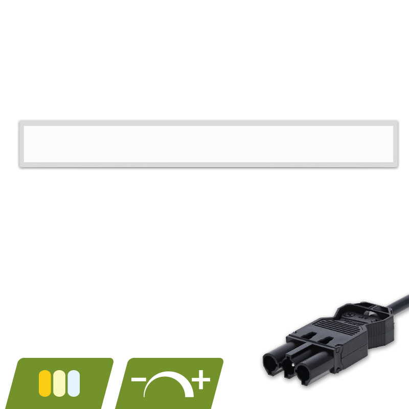 BACK-LIT LED PANEEL | PONTUS | 150X20CM | 30W | DIMBAAR | CCT-SWITCH | MET 3-SWP SNOER