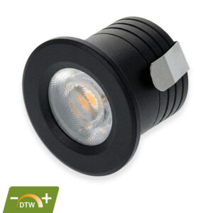 LED MINI INBOUWSPOT | PHOBOS | 2W | ZWART | DIM2WARM