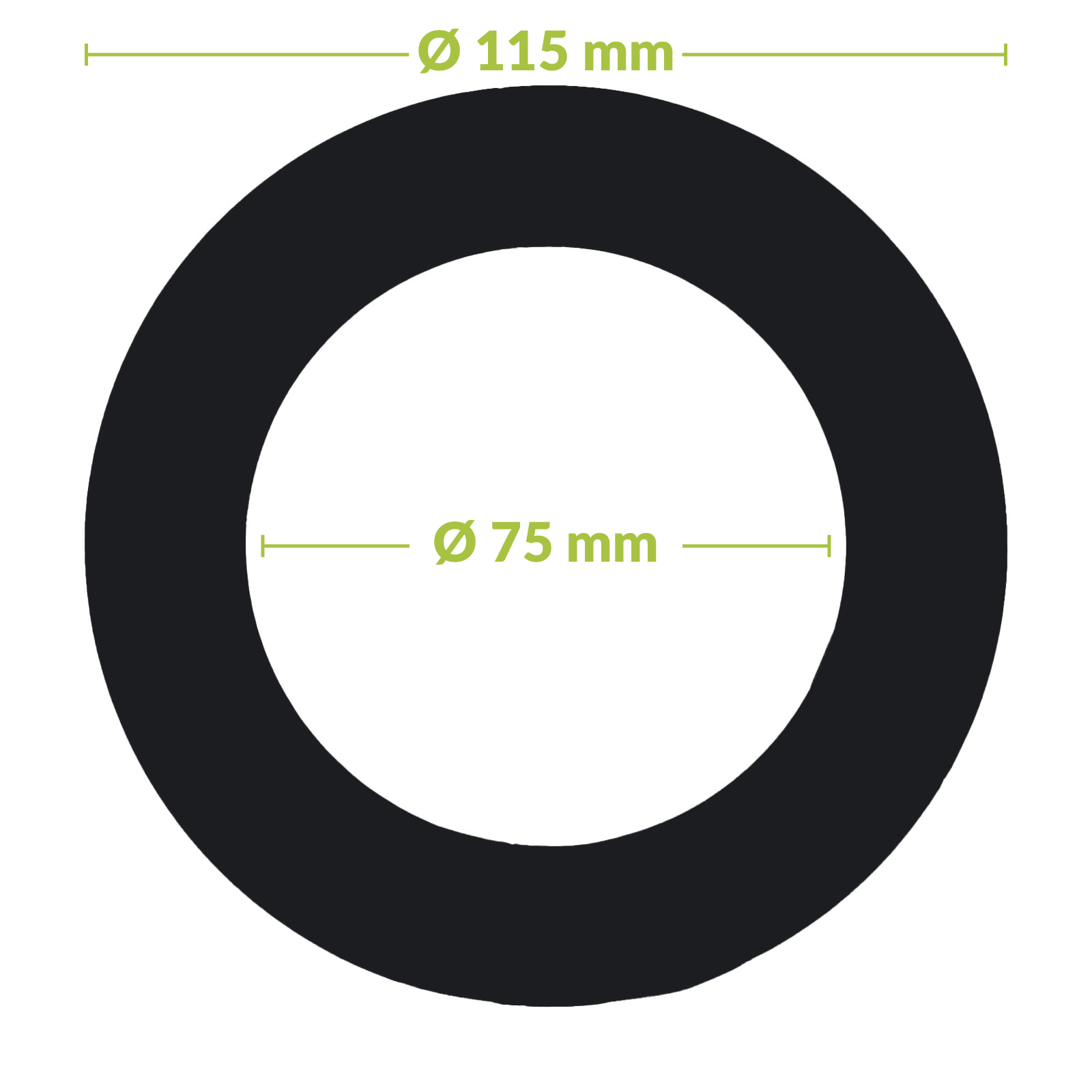 VERLOOPRING METAAL | WIT | Ø75-122mm | VOOR MIRAN EN VARDA - Afbeelding 2