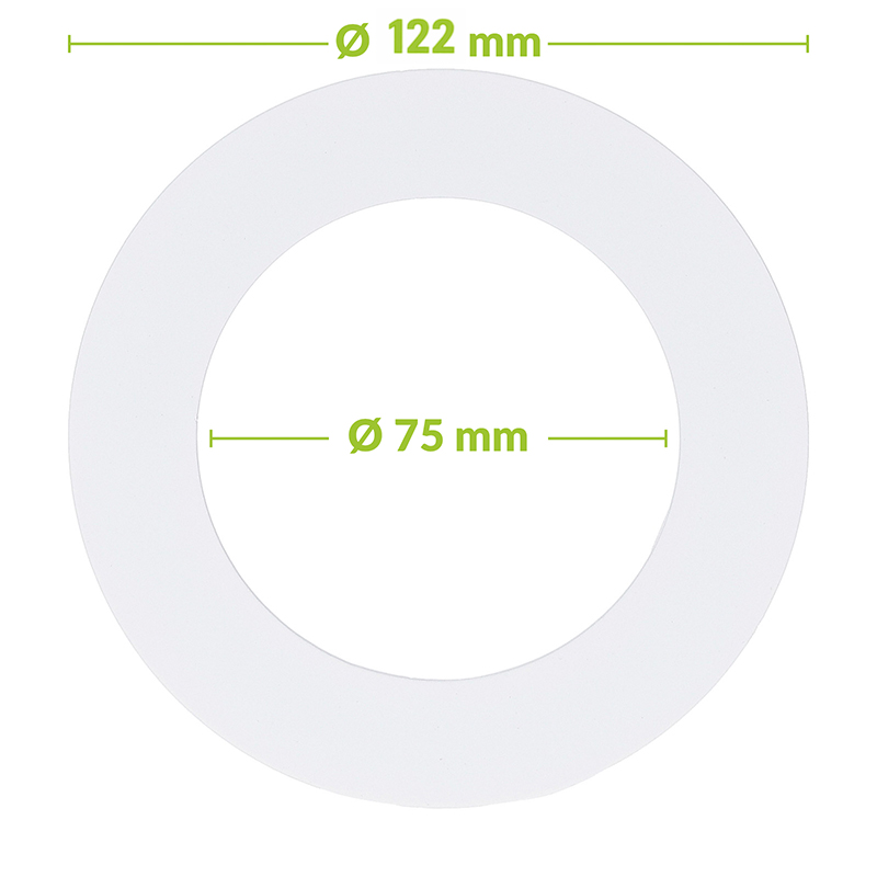 VERLOOPRING METAAL | WIT | Ø75-122mm | VOOR MIRAN EN VARDA - Afbeelding 4