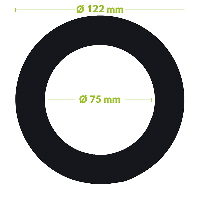 VERLOOPRING METAAL | WIT | Ø75-122mm | VOOR MIRAN EN VARDA - Afbeelding 3